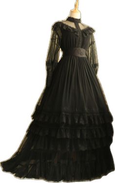 Gothic Style Dress With Lace Patchwork, Gothic Dresses With Lace Patchwork, Gothic Evening Dresses With Lace Trim, Gothic Dresses With Lace Trim For Evening, Gothic Lace Trim Dresses For Evening, Formal Gothic Dress With Lace Trim, Elegant Lace Patchwork Dress For Costume Party, Gothic Lace Formal Dress, Gothic Lace Dress For Formal Occasions