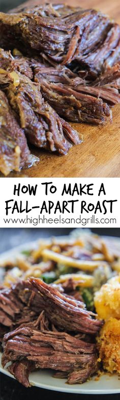 How to Make a Fall-Apart Roast ~ One that will melt in your mouth and takes little effort on your part. Sunday Dinners, Meat Recipe, Simple Dinner, Think Food, Best Dinner Recipes, Crock Pot Cooking, Corned Beef