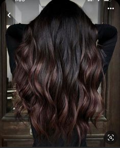 Chocolate Hair Dye, Dark Chocolate Balayage, Cherry Brunette, Rich Chocolate Hair Color, Chocolate Cherry Hair Color, Chocolate Cherry Hair, Cherry Hair Colors, Brown Hair Inspiration, Hair Colour Ideas