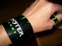 Bracelet and ring made from a monster drink can. Monster Can Ring, Monster Energy Bracelet, Monster Ring, Monster Energy Jewelry, Monster Bracelet, Monster Drink Necklace, Monster Energy Necklace, Monster Energy Clothing, Monster Energy Drink