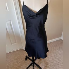 Brand New. Chic Sleeveless Sleepwear For Evening, Black Fitted Summer Nightgown, Chic Fitted Nightgown, Fitted Black Summer Nightgown, Fitted Satin Nightgown For Party, Fitted V-neck Nightgown For Night Out, Coquette Spaghetti Strap Slip Dress For Night Out, Fitted V-neck Sleepwear For Parties, Fitted Coquette Mini Dress For Night