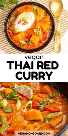 vegan thai curry is an easy and delicious way to use up leftover ingredients