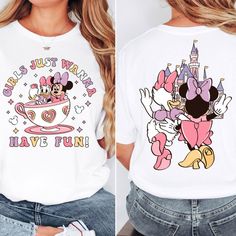 Disney Minnie Daisy Summer Shirt  Girls Just Wanna Have Sun  Disney Besties Shirt  Disneyworld Shirt  Disney Summer Shirt Easy 30 day return policy Best Friends Disney Shirts, Disney Shirt Ideas, Disney Besties, Disney Vacation Outfits, Girls Just Wanna Have Sun, Disney Trip Shirts, Disney Ideas, Disney World Shirts, Cricut Craft