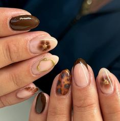 Fall Nail Inspo, Henna Ideas, Cheetah Nails, Fall Nail, Almond Nails, French Nails