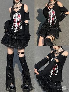 일본 패션, Goth Clothing, Alt Outfits, Alt Fashion, Fit Ideas, Junk Drawer, Goth Outfits, Reference Photos