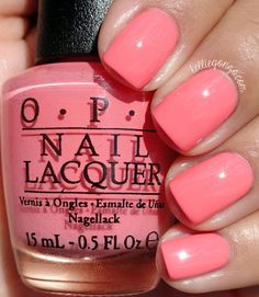 OPI Sorry I'm Fizzy Today // kelliegonzo.com Opi Pink Coral Nail Polish, Opi Coral Nail Polish, Pink Coral Nails, Coral Pink Nails, Flamingo Feather, Coral Nail Polish, Opi Gel Nails, Beautiful Nail Polish