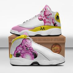 Kid Buu Shoes Custom Dragon Ball Anime Jd13 Sneakers Lightweight construction with breathable mesh fabric provides a comfortable and flawless fit. Dragon Ball Shoes, Kid Buu, Dragon Anime, Ball Shoes, Versatile Shoes, Shoes Custom, Anime Gifts, Jordan 13, Stay Fresh