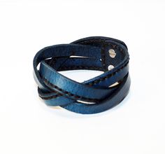 Blue Leather Bracelet For Gifts, Blue Leather Bracelet As Gift, Adjustable Blue Leather Cuff Bracelet, Adjustable Blue Leather Bracelets, Adjustable Blue Leather Strap Bracelets, Blue Leather Bracelet As A Gift, Fire Nation Symbol, Cord Ties, Some Questions