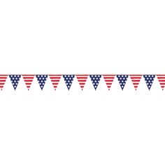 an american flag bunting on a white background