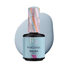 Pink Gellac Vernis Semi Permanent - 266 Baby Blue 15 ml - Vernis à Ongles Gel Bleu Pour 14+ Jours de Manucure Impeccable - Vernis Gel Facile à Utiliser - Semi Permanent Facile à Enlever Pink Gellac, Semi Permanent, Baby Blue, Pink, Blue