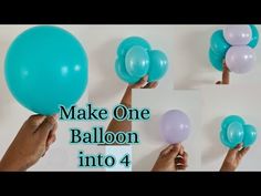 how to make one balloon into 4 balloons