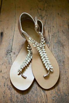 . Beach Wedding Sandals, Sparkly Sandals, Wedding Shoes Flats, Bridal Sandals, Wedding Sandals, Cute Sandals, Shoe Obsession, Toms Shoes, Bridal Shoes