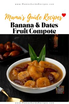 Banana And Dates Fruit Compote Putong Bigas Recipe, Date Fruit Recipes, Kolak Pisang, Dates Fruit, Palm Fruit, Chicken Salad Sandwich Recipe, Lemon Chicken Recipe