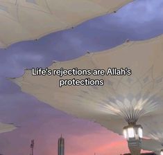 an umbrella with the words life's reflections are allah's protections