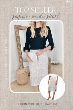 Visit here to get style inspiration and shop the looks by Pinteresting Plans on LTK! There’s nothing more chic than casual outfit ideas and versatile staple wardrobe essentials you can buy for your own collection. Be sure to save this pin if you like the products and want to recreate these chic outfit ideas. Sequined Skirt Outfit