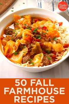 a bowl filled with pasta and meat on top of a table