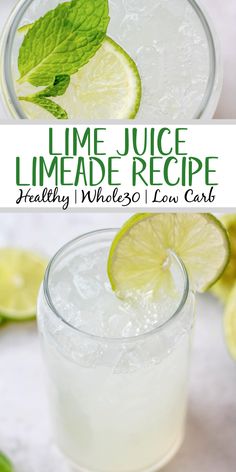 Lime Recipes Healthy, Lime Lemonade, Frozen Limeade, Lime Drinks, Lime Desserts, Key Lime Juice