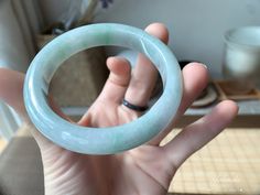 "♡This is a Natural Grade A Burmese (Myanmar) Glutinous with green Jadeite bangle(has a certification in China). ♡Important to know: Have natural stone lines. ♡It's a finished product, you can get the style and color from the picture. ♡ The bangle Size: about Inner diameter 56.6mm，Width12.6mm, thickness8.6mm. ♡Please note the original colors may be a little bit different from what you see on your monitor. ♡the shop preferential policies: 1. All items are free shipping using FedEx (As long as the Handmade Round Jade Bangle, Tiger Pendant, Baby Bangles, Burmese, Circle Shape, Green Colors, Natural Stones, Sterling Silver Jewelry, Hand Carved