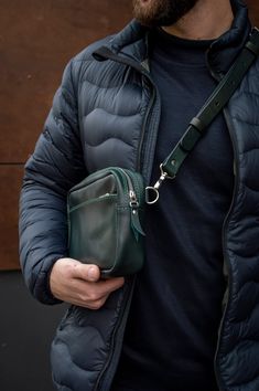 Men's Black Leather Shoulder Bag Personalized Men's - Etsy Ukraine Crossbody Men Bag, Money Flow, Men Shoulder Bag, Mens Bag, Side Bag, Leather Fanny Pack, Mens Black Leather, Side Bags, Mens Leather Bag