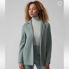 Brand New With Tag,Still In A Plastic Wrap. Free Pet And Smoke Free Home. Travel Blazer, Green Jacket Women, Grey Jacket Women, Work And Travel, Athleisure Casual, Ponte Fabric, 2022 Fashion, Summer 2022, Black Blazers