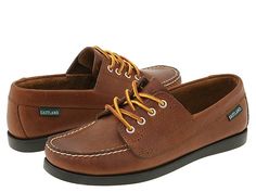 Eastland Falmouth Casual Leather Boat Shoes For Fall, Casual Brown Boat Shoes For Fall, Brown Lace-up Boat Shoes For Outdoor, Casual Boat Shoes With Rubber Sole And Moc Toe, Casual Leather Boat Shoes With Rubber Sole, Casual Moccasins With Rubber Sole And Plain Toe, Casual Boat Shoes With Rubber Sole, Casual Leather Moccasins With Plain Toe, Casual Moccasins With Rubber Sole