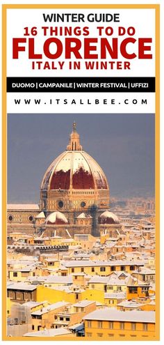 the cover of winter guide for things to do in italy