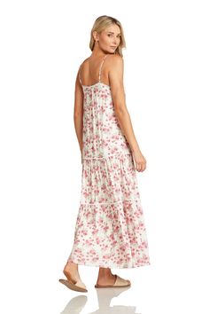 The most darling maxi for all your Summer endeavors! Light & airy, this delicate floral maxi is a perfect choice for the beach, town, and just about everything in between. You'll be the talk of the town! Adjustable straps for the perfect fit. 100% rayon, machine wash, hang dry. Summer Daytime Maxi Dress, Breezy Maxi Dress For Daytime, Breezy Pink Sleeveless Maxi Dress, Pink Sleeveless Breezy Maxi Dress, Pink Floral Print Maxi Dress For Beach Season, Daytime Breezy Maxi Dress, Spring Daytime Maxi Dress, Feminine Flowy Maxi Dress For The Beach, Pink Flowy Maxi Dress For Summer