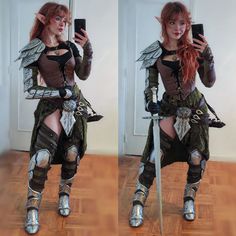 Fairy Warrior Outfit, Fairy Warrior Costume, Camp Looks Fashion, Female Armor Cosplay, Mid Evil Times Outfit, Larp Costume Ideas, Ren Faire Cosplay, Midevil Outfits Female, D&d Cosplay