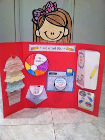 an ice cream shop display with paper cutouts and crafting supplies on the front