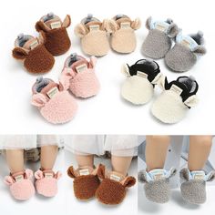 Newborn Baby Child Crawling Shoes Boy Girl Lamb Slippers Prewalker Trainers   Description It is made of high quality materials,Soft hand feeling, no any harm to your baby Lovely and Charming design available,Make your baby more lovely Gender:Girls&Boys Shoe upper material:Cotton Sole material:Rubber Fashion Element:Cute Cartoon Closure Type:Slip-on Style:Casual,Fashion,Party Package content:1 pair baby shoes Note: Insole Length=Foot Length+0.8cm Please allow 1-3mm error due to manual measurement. If you are not sure which size or other problems,please contact us to make sure you choose correct size. Due to light or display setting,please understand that there may be color difference. Size Insole Length Recommended Age EU UK US Sutable For 11 11cm/4.3" 0-6 Months 19 3 4 Toddler 12 12cm/4.7" Baby Crawling, Winter Newborn, Baby Walking Shoes, Trendy Bottoms, Newborn Shoes, Baby Walking, Girls Snow Boots, Crawling Baby, Brown Babies