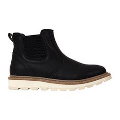 What's better than a stylish boot? A stylish boot that's easy to slip on! The Jameson Jr is a classic chelsea boot but made for the kiddos: easy to slip on and off thanks to the stretchy twin goring on either side. Fashion meets practicality with a nifty pull tab and a contrasting tpr sole that's durable yet lightweight. Made from simulated leather.Features: CushionedClosure Type: Slip-OnBoot Shaft Height: 4 InchesShoe Heel Height: 1 InchUpper/Outer Base Material: 100% SyntheticShoe Lining Mate… Heel Chelsea Boots, Chelsea Boots Black, Heeled Chelsea Boots, Boots Chelsea, Deer Stags, Stylish Boots, Black Chelsea Boots, Chelsea Boot, Black Kids