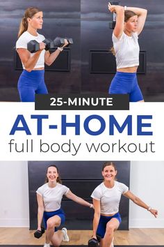 the 25 minute at - home full body workout for women is easy and quick to do