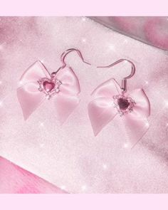 🎀Set of Pink satin bow earrings🎀  ✨🪝hooks made with authentic 925 gold plated sterling silver, nickel free  💕Hypoallergenic💕 safe for sensitive ears Can be made with or without gems 💎  💖Heart or round pink rhinestones/gems or no gems at all!  *Plz specify in order notes @ checkout!  🎀Bow measurements🎀: width 1.2in length 1.2in Handmade with 💕 💕comes with a pink velvet jewelry box for storage and safekeeping of your jewels! ✨I DON'T ACCEPT RETURNS, EXCHANGES, OR CANCELLATIONS!  Please contact me if you have any problems with your order. Pink Ribbon Jewelry As Gift, Pink Ribbon Jewelry Gift, Pink Ribbon Jewelry For Gifts, Valentine's Day Gift Jewelry With Pink Bow, Cute Jewelry With Butterfly Knot For Gifts, Cute Pink Bow Jewelry For Gift, Cute Butterfly Knot Jewelry For Gifts, Cute Pink Bow Jewelry Gift, Pink Bow Jewelry For Party