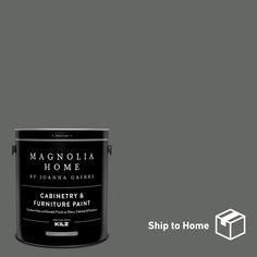 a paint can with the words magnolia home painted on it and an image of a house