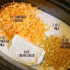 ingredients to make macaroni and cheese in the crock pot