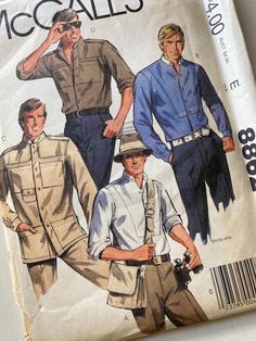 an old pattern for men's shirts and pants