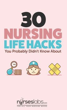 the book cover for 30 nursing life hacks you probably didn't know about