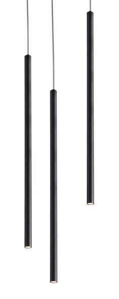 Dimmable with the use of TRIAC/ELV dimmer (not included). 0.44 inches Tube diameter with 10 inches, 14 inches, and 18 inches individual lengths. Shade dimensions: 0.39 inches W x 10, 14, 18 inches H. AFX Point 3-Light Black Modern/Contemporary Cylinder LED Medium Hanging Pendant Light | PNTP0107L30D1BK Hanging Pendant Light, Multi Light Pendant, Tech Lighting, Elk Lighting, Wac Lighting, Hanging Pendant, Hanging Pendant Lights, Hanging Pendants, Light Pendant