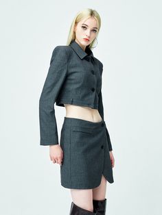 Editor's NotesATTENTIONROW FOR WOMEN's trendy mini skirt features a low-rise design and wrap skirt design. 3 buttons and fake pockets on the front add a more sophisticated mood to it.- Button closure- Herringbone pattern- Low-rise - 3 buttons and fake pockets- Trendy itemMeasurements(in.)0(S)/1(M)- Waist: 13.97 / 14.96 in.- Hip: 17.91 / 18.89 in.- Hem: 20.27 / 21.25 in.- Total length: 15.94 / 16.14 in.Model infoJillian - Height: 5'80 Fittin size 0Composition & Care- 69% Polyester, 28% Rayon, 3% Spandex- Dry cleaning- Do not tumble dryDesigner- by ATTENTIONROW FOR WOMEN Fitted Buttoned Skort In Short Length, Fitted Short Length Skort With Buttons, High Waist Fitted Skort, High Waist Fitted Skort With Button Closure, Fitted High Waist Skort With Button Closure, Workwear Mini Skirt With Button Closure, Chic Fitted Mini Skirt With Button Closure, Fall Skort With Button Closure For Workwear, High Waist Button Closure Skort For Work