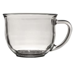 a clear glass cup on a white background