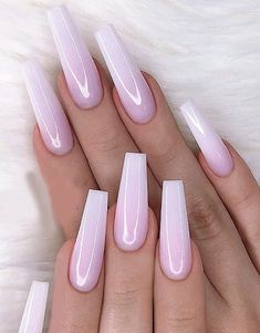 Spring Break Nails Acrylic, Nails Milky, Pink Coffin Nails, Spring Break Nails, Pink Coffin, Milky Pink, Coffin Nails Matte, Broken Nails, Coffin Shape Nails