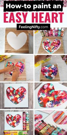 how to paint an easy heart for valentine's day