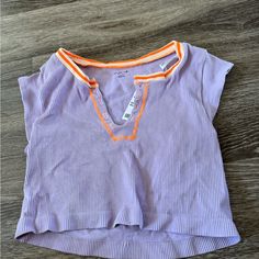 Never Wore! Casual Purple Tops From Urban Outfitters, Casual V-neck Top By Urban Outfitters, Urban Outfitters Purple V-neck Top, Purple Cropped Tops For Day Out, Cropped Purple Tops For Day Out, Urban Top, Preppy Tops, Preppy Clothes, Cute Preppy Outfits