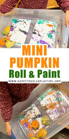 Art Activity For Toddlers, Pumpkin Paint, Paint Halloween, Halloween Crafts Preschool, October Activities, Halloween Sensory, Activity For Toddlers