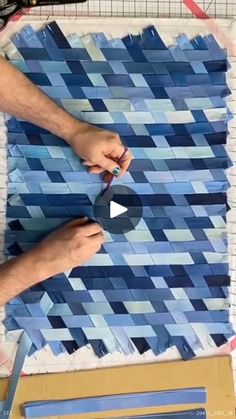 1.3M views · 19K reactions | Blue Weave Using Sky Ombre Fabrics | Blue Weave Using Sky Ombre Fabrics | By Mx Domestic | Facebook Jean Quilts, Blue Jean Quilts, Ombre Fabric, Blue Weave, Quilting Videos, Creative Sewing, Ahi Tuna, Denim Quilt, Quilt Block Tutorial