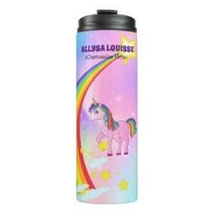 thermos bottle with unicorn design on it