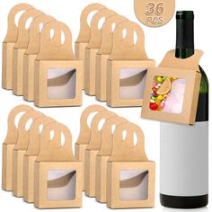 PRICES MAY VARY. Great value: You will get 36 kraft paper wine bottle boxes with clear windows, sufficient quantity to prepare small holiday gifts for your friends and families Clear Window: The wine boxes for gifts are designed with a clear window, you can see the contents clearly and intuitively. The gift wine boxes will show your love, and your families and friends will be very surprised by these unique gifts! Share the joy with them and spend this happy time! Convenient Design: Our empty gif Simple Work Christmas Gifts, Mini Wine Bottle Gift Ideas, Wine Gifting Ideas, Food Birthday Gifts, 21st Birthday Gifts Non Alcoholic, Winter Party Favors For Adults, Cheap Employee Appreciation Gifts, Water Bottle Gift Ideas Filled, Wine Bottle Gift Ideas