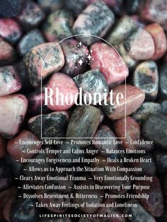 Crystals Correspondence, Crystals 101, Crystals Book, Magickal Correspondences, Crystal Book, Goddess Magick, Rhodonite Crystal, Tips For Happy Life, Spiritual Work