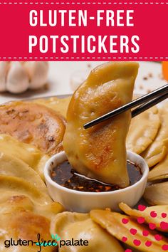 gluten - free potstickers are an easy appetizer to serve on the table