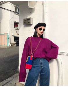 Look Office, Stylish Work Attire, Purple Outfits, Style Inspiration Winter, Fashion Design Clothes, High Fashion Street Style, Simple Outfits, Minimalist Fashion